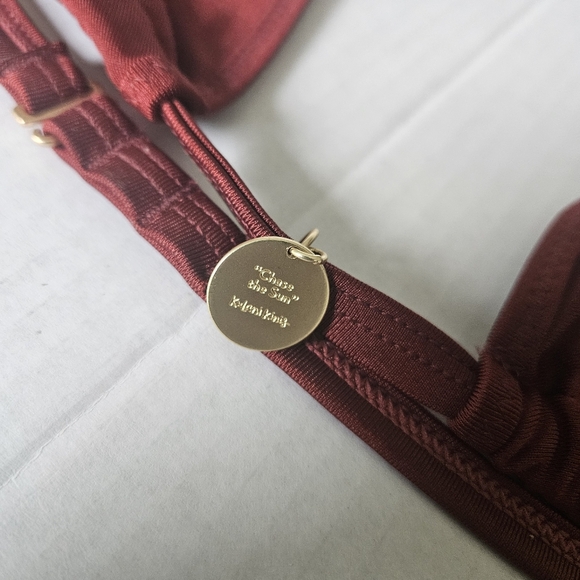 Kulani Kinis Twin Strap Bikini Top In Sweet Cinnamon NWT - Picture 6 of 11